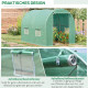 Outsunny 3L x 2W x 2H M Greenhouse  Walk-in Polytunnel Outdoor Garden Flower Vegetable Planter 25mm Diameter Galvanised Steel Fr