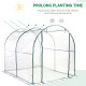 Outsunny Walk-in Polytunnel Greenhouse with Roll-up Door Transparent Tunnel Greenhouse with Steel Frame and PVC Cover, 2.5 x 2m