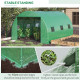 Outsunny Walk-in Polytunnel Greenhouse, Outdoor Garden Tunnel Greenhouse Tent with Zipped Roll-Up Door and 6 Mesh Windows, 4 x 3