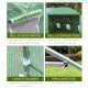 Outsunny Walk-in Polytunnel Greenhouse, Outdoor Garden Tunnel Greenhouse Tent with Zipped Roll-Up Door and 6 Mesh Windows, 4 x 3