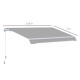 Outsunny Awning Canopy Manual Retractable Porch Sun Shade Shelter 3 x 2m Light Grey