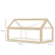 Outsunny Wooden Cold Frame Garden Polycarbonate Greenhouse with Openable Top Cover, Grow House for Flowers, Vegetables, Plants, 