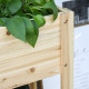 Outsunny Raised Planter Bed: Tall Wooden Garden Stand with Clapboard Sides, Natural Wood Finish, 100 x 40 x 84cm | Aosom UK