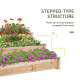 Outsunny 470L Raised Garden Bed, 3-Tier Planter Kit, Elevated Wooden Planters for Garden, Yard &amp; Patio, 124 x 124 x 56 cm