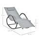 Outsunny Zero Gravity Rocking Lounge Chair Rattan Effect Patio Rocking Chair w/ Removable Pillow Recliner Seat Breathable Textel