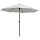 Outsunny 2.7M Garden Parasol Umbrella with Glass Fibre Ribs and Aluminium Frame, Tilting Sun Shade Shelter Canopy, Cream White