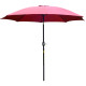 Outsunny 2.7M Garden Parasol Umbrella with Glass Fibre Ribs and Aluminium Frame, Tilting Sun Shade Shelter Canopy, Wine Red