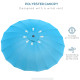 Outsunny 2.5m Shanghai Garden Parasol Umbrella with Crank &amp; Tilt, Adjustable Outdoor Sun Shade, Blue