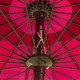 Outsunny 2.5m Shanghai Garden Parasol Umbrella with Crank &amp; Tilt, Adjustable Outdoor Sun Shade, Red