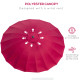 Outsunny 2.5m Shanghai Garden Parasol Umbrella with Crank &amp; Tilt, Adjustable Outdoor Sun Shade, Red