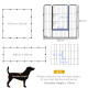 PawHut 16 Panels Heavy Duty Puppy Playpen, for Small and Medium Dogs, Indoor and Outdoor Use - Grey