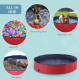 PawHut Foldable Dog Paddling Pool Pet Cat Swimming Pool Indoor/Outdoor Collapsible Summer Bathing Tub Shower Tub Puppy Washer (Φ