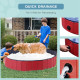 PawHut Foldable Dog Paddling Pool Pet Cat Swimming Pool Indoor/Outdoor Collapsible Summer Bathing Tub Shower Tub Puppy Washer (Φ