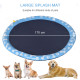 PawHut 170cm Splash Pad Sprinkler for Pets Dog Bath Pool Water Game Mat Toy Non-slip Outdoor Backyard Blue