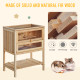 PawHut Wooden Hamster Cage with Storage Shelf, Small Animal Exercise Play House with Openable Top, for Hamsters, Gerbils, 60 x 4