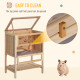 PawHut Wooden Hamster Cage with Storage Shelf, Small Animal Exercise Play House with Openable Top, for Hamsters, Gerbils, 60 x 4