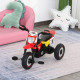 Toddler Pedal Motorcycle Kids Ride On Tricycle Early Learning w/ Music Lights Handlebar Stickers Exercise Boys Girls Gift for Ki