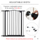 PawHut Pressure Fit Dog Stair Gate No Drilling Safety Gate Auto Close for Doorways, Hallways, 74-80cm Adjustable, 94cm Tall, Bla