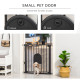 PawHut Dog Gate with Cat Flap Pet Safety Gate Barrier, Stair Pressure Fit, Auto Close, Double Locking, for Doorways, Hallways, 7