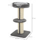 PawHut 91cm Cat Tower Scratching Posts Cat Tree for Indoor Cats Kitten Activity Centre Grey