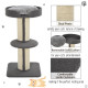 PawHut 91cm Cat Tower Scratching Posts Cat Tree for Indoor Cats Kitten Activity Centre Grey