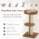 PawHut 91cm Cat Tower Scratching Posts Cat Tree for Indoor Cats Kitten Activity Centre Brown