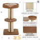 PawHut 91cm Cat Tower Scratching Posts Cat Tree for Indoor Cats Kitten Activity Centre Brown