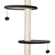 PawHut Floor to Ceiling Cat Tree for Indoor Cats Play Tower Climbing Activity Center Scratching Post Platforms Condo Adjustable 