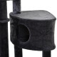 PawHut Floor to Ceiling Cat Tree for Indoor Cats Play Tower Climbing Activity Center Scratching Post Platforms Condo Adjustable 