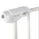 PawHut Dog Gate Stair Gate Pressure Fit Pets Barrier Auto Close for Doorway Hallway, 74-148cm Wide Adjustable, White