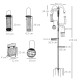 Pawhut Bird Feeding Station Kit, Wild Bird Feeder Pole with 6 Hooks, 4 Hanging Feeders for Peanuts, Seed, Fat Balls, for Garden,