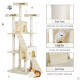 PawHut Cat Tree for Indoor Cats Play Tower Activity Center Kitten Scratch Post Climbing Tower 181 cm