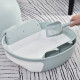 PawHut Cat Litter Box Toilet with Litter Scoop Enclosed Drawer, Front Entry Top Exit, Easy To Clean Blue