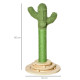 PawHut Cat Tree Cactus Sisal Scratching Post for Indoor Cats Play Tower Kitten Furniture with Hanging Ball Interactive Fun Rolle