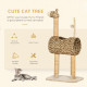 PawHut Giraffe-Designed Cat Tree, with Scratching Posts, Cat Tunnel, Toy Ball - Beige