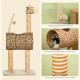 PawHut Giraffe-Designed Cat Tree, with Scratching Posts, Cat Tunnel, Toy Ball - Beige