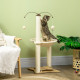 PawHut Cat Tree, with Scratching Posts, Hammock, Toy Ball - Beige