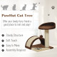 PawHut Cat Tree Scratching Scratcher Post Kitten Activity Centre Climber Hanging Ball Brown