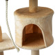 PawHut Cat Tree for Indoor Cats Pet Activity Centre Kitty Condo Climbing Scratching Post with Toys 4-tier 114cm Tall Beige