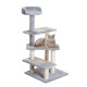 PawHut 100 cm Cat Tree for Indoor Cats Kitten Scratch Scratching Post Climbing Tower Activity Centre Grey