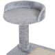 PawHut 100 cm Cat Tree for Indoor Cats Kitten Scratch Scratching Post Climbing Tower Activity Centre Grey