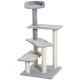 PawHut 100 cm Cat Tree for Indoor Cats Kitten Scratch Scratching Post Climbing Tower Activity Centre Grey