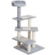 PawHut 100 cm Cat Tree for Indoor Cats Kitten Scratch Scratching Post Climbing Tower Activity Centre Grey