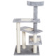 PawHut 100 cm Cat Tree for Indoor Cats Kitten Scratch Scratching Post Climbing Tower Activity Centre Grey