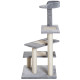 PawHut 100 cm Cat Tree for Indoor Cats Kitten Scratch Scratching Post Climbing Tower Activity Centre Grey