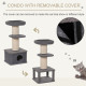 PawHut 96cm Cat Tree for Indoor Cats Kitten Tower Multi level Activity Center Pet Furniture with Sisal Scratching Post Condo Rem