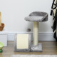 PawHut Cat Tree, Kitten Scratcher Activity Centre, with Sisal Scratching Post, Toy Ball - Grey