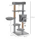 PawHut Cat Tree Tower for Indoor Cats 120cm Climbing Kitten Activity Center with Jute Scratching Post Perch Hanging Ball Hammock