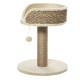 PawHut Cat Tree Cat Scratching Post for Indoor Cats Kitten Play Tower Activity Centre Climbing Stand with Dangling Ball Beige