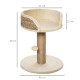 PawHut Cat Tree Cat Scratching Post for Indoor Cats Kitten Play Tower Activity Centre Climbing Stand with Dangling Ball Beige